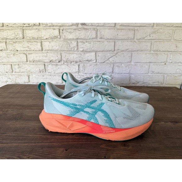 ASICS Gel-Nimbus 25 Running Shoes Men's US 12 Light Blue Orange Comfort Athletic - Picture 1 of 12
